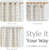 jinchan 84 Inch 2 Boho Stripe Curtains for Living Room Farmhouse Linen Curtains Length Panels for Bedroom Geometric