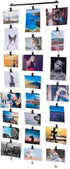 You Have Space WAJER Picture Hanging Kit with 24 Magnetic Clips for Pictures, Polaroids, Kids Crafts, Metal Black