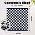 4 Pack 13 13 Inches Jacquotha Wash Cloths Checkered (Black and White) - Cotton Washcloths for Face Body, x Daily