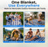 60" 80" scuddles Extra Large Picnic Blanket x Waterproof Outdoor Mat with Soft Dual-Layer Comfort, Foldable Travel Rug