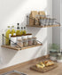 Afuly 12 Inch Deep Floating Shelves for Wall - Rustic Farmhouse Wall Mounted Hanging Shelf, Set of 2