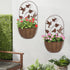 BAYN 2PKs Hummingbirds, Wall Hanging Planter Decor Art with Metal Wall Mounted Planters Indoor Outdoor Wall Planter
