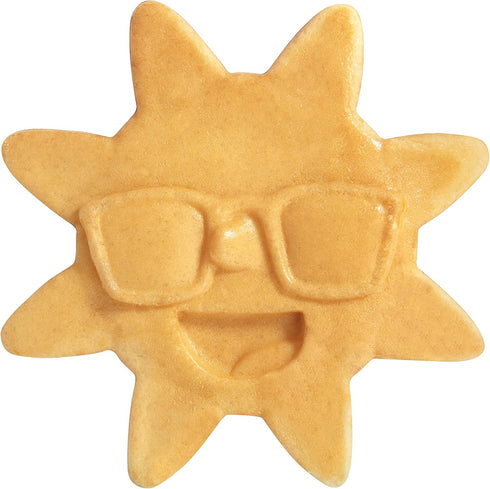 Rise & Shine Mini Sun Waffle Maker, Personal-Sized 4" Sunshine Smile Waffles for Kids and Adults, Non-Stick