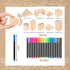 AryiHitt 141 Set 100 20 Pcs Baby Shower Game Sign Includes Decorative Square Signs DIY Blank Wooden Blocks Paint