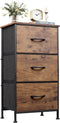 WLIVE Dresser with 3 Drawers, Fabric Nightstand, Organizer Storage Dresser for Bedroom,