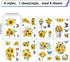 CRASPIRE 8 Sheets 8 Styles Sunflower Window Stickers Spring Summer Theme Butterfly Stickers Window Clings Wall Decor Decals for Fridge Bedroom Living Room Kitchen Store Showcase Wall Decorations
