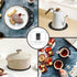 Studio Cornelia's 6 Decorative Heat Resistant Silicone Trivet Mats for Hot Pots and Dishes + 4 Coasters