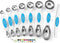 Spring Chef Stainless Steel Magnetic Measuring Spoons Set of 8 with Leveler, Nesting Teaspoon & Tablespoon for Baking &