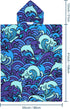 41x 35in Queenshin Surf Poncho Wearable Waves Towel Adult Hooded Beach Towel Microfiber Absorbent Quick Dry Changing