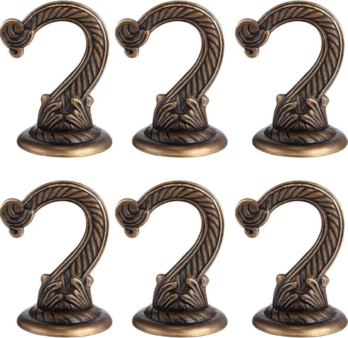 Hotop 6 Pieces Swag Ceiling Hooks, Heavy Duty Hanging Plants Toggle Hooks for Indoor Outdoor Installation