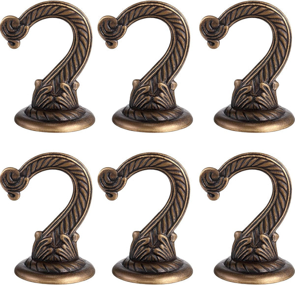 Hotop 6 Pieces Swag Ceiling Hooks, Heavy Duty Hanging Plants Toggle Hooks for Indoor Outdoor Installation