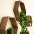 Set 4 Large Hexagon Floating Shelves of Honeycomb Shelf, Crystal Display Shelf, Wood Hexagon Wall Shelves, Farmhouse