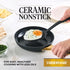 Farberware 8.25 Inch Forged Induction Ceramic Nonstick Frying Pan/Skillet, Dishwasher Safe, All Stovetops, Black and