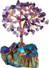 rockcloud Feng Shui Natural Crystal & Titanium Coated Quartz Mini Money Tree - Box Decoration for Wealth and Luck