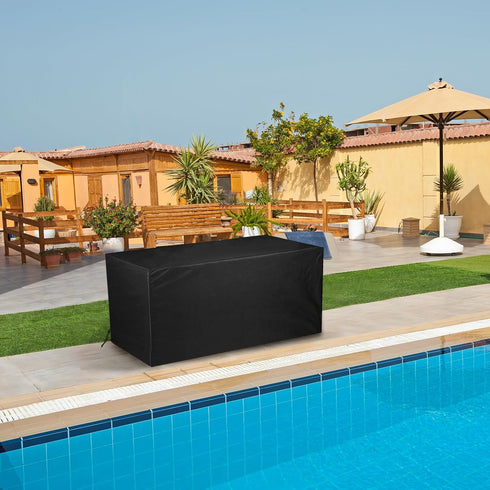 100 600D Black(49" 24" 25" Deck Box Cover, Outdoor Storage Box Cover for Gallon Deck Box &Outside Patio Storage Bench