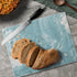 CounterArt Teal Quartz Design Decorative Tempered Glass Cutting Board 10” x 8”, Heat Tolerant, Dishwasher Safe, Blue,