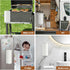 Swaitee Magnetic Paper Towel Holder for Fridge - No Drill, One Hand Tear with Ratchet Mechanism, Silver, Self-Adhesive