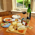 Monogrammed 4 Picnic at Ascot Personalized Laser Engraved Hardwood Board for Cheese & Appetizers - Includes Cheese