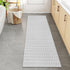 Collive Hallway Runner Rug 2x6, Non Slip Rubber Backed Gray Cotton Carpet, Washable Farmhouse Rug for Hallways