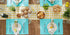DII Basic Everyday Ribbed Tabletop Placemat Set, 100% Cotton, Aqua, 6 Piece, 13x19