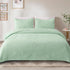 Exclusivo Mezcla Ultrasonic King Quilt Bedding Set - Lightweight Sage Green Bedspreads, 1 Quilt and 2 Pillow Shams