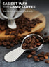 COLETTI Coffee Scoop Pack of 2 Tablespoon Scoop Stainless Steel Short Handle for Measuring Coffee