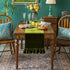 120 Inches Green,14x120 Inch Velvet Table Runner Soft Decorative Luxurious Solid Long Tablecloth with Retro Ruffle