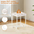 KFD01W BEWISHOME White Vanity Chair, Leather Vanity Stool, Small Stool Chair for Vanity, Square Ottoman Foot Stool