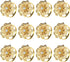 KPOSIYA Set of 20 Napkin Rings, Metal Gold Hollow Out Flower Holder for Wedding Party Holiday Banquet