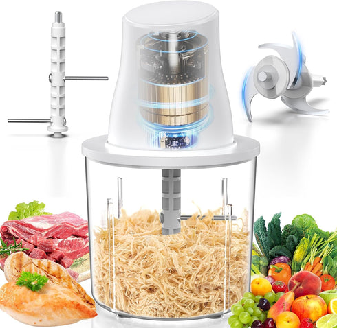 TURNRISE Electric Chicken Shredder Tool: 250W Multifunctional Press-to-Operate Meat Shredder Tool with Large