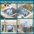 4-in-1 TAILI Sink Caddy with Strong Suction Cup, Sponge Holder for Kitchen Sink Organizer, Removable, Rustproof