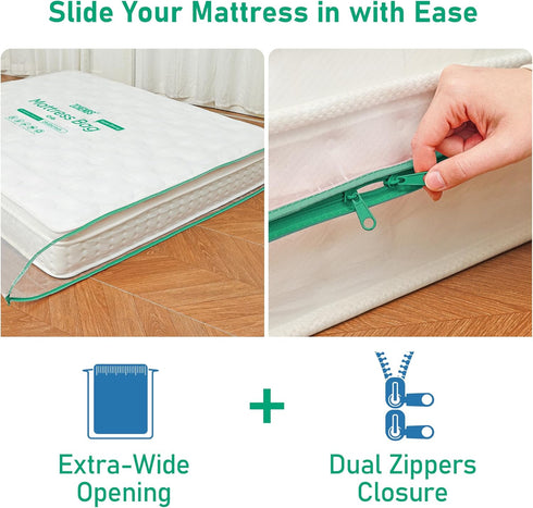 ZCHENBS 5 1 Pack) - Crib Mattress Bags for Moving, Waterproof Mattress Storage Bag with Zipper, Heavy-Duty Mil Crib Bed