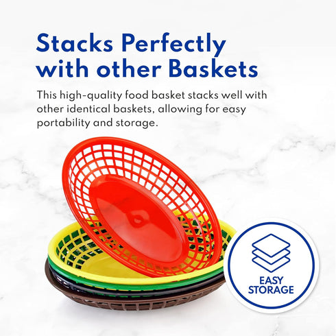 9 1/4 6 Inch Set 12, New Star Foodservice Fast Food Baskets, x Oval, of Black