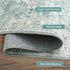 LIVEBOX Washable Rug 2x3 - Indoor Entryway Rug Boho Low-Pile Small Rug for Front Door, Print Distressed Doormat Carpet Non-Slip Indoor Outdoor Rugs, Sage Green by LIVEBOX