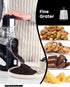 BASSWOOD Rotary Cheese Grater with Handle - Mandoline Slicer and 3 Stainless Steel Drum Blades (Black)