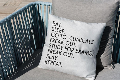 OFlich 18x18, Nursing Student Pillow Cover - School Gift Throw Pillow, Funny Nurse Gifts