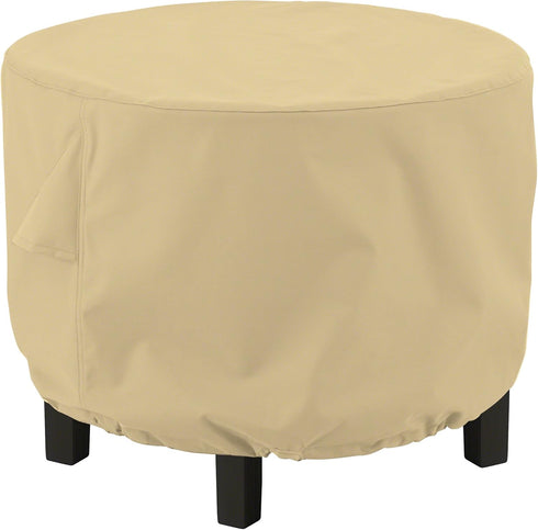 Classic Accessories Terrazzo Water-Resistant 24 Inch Round Ottoman/Coffee Table Cover, Outdoor Table