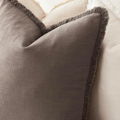 Cozy 2424 Inch,1PC,Light Foindtower Decorative Linen Fringe Throw Pillow Covers Boho Farmhouse Cushion Cover