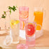 24oz 2 Pack GOSCHE Glass Cups with Lids and Straws, Clear Iced Coffee Cups with Handle, Glass Tumbler with Straw