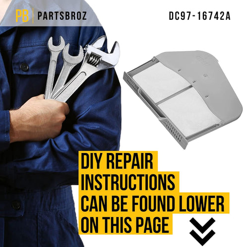 PartsBroz DC97-16742A Dryer Lint Trap Screen Filter Replacement, Compatible with Samsung Dryers, Ultra Durable