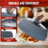 Magnetic Collapsible Microwave Cover, Large 11.8" Tempered Glass & Silicone Lid, Heat Resistant Splatter Guard