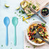 4 Pcs Multicolor Silicone Mixing Spoons Nonstick Heat Resistant Cooking Spoon for Kitchen Baking Serving Stirring