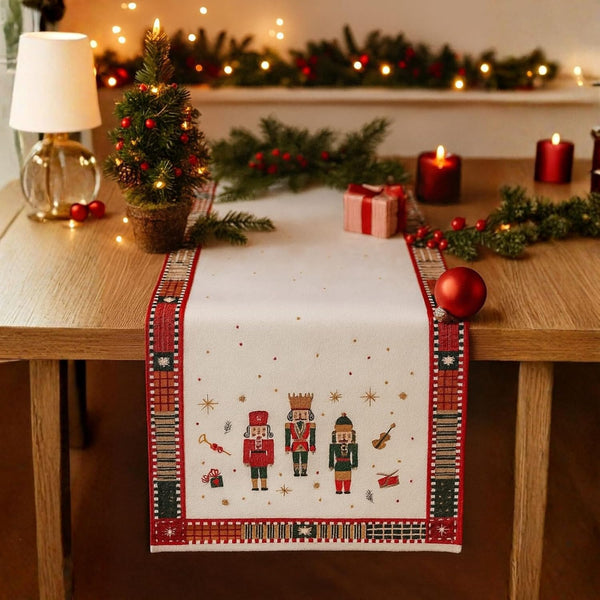 Folkulture Christmas Table Runner 72 Inches Long | 100% Cotton Boho Plaid