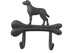 Comfy Hour Antique and Vintage Animal Collection Cast Iron Dog On Bone Double Key Coat Hooks