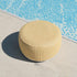 GLADTRAX D21x H9, Outdoor Inflatable Ottoman with Air Pump, Fade-Resistant Patio Footrest Stool Round Pouf Ottoman