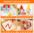 12 25ml Fantasyon Pcs Mini Ketchup Bottles for Bento Box Accessories Condiment Squeeze Bottles Plastic Sauce Container