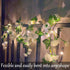 20 6FT Fielegen LED Rose Flower String Lights with Timer, Artificial Flower Garland with Lights Hanging Floral Garland