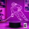 Lampeez Ice Hockey Player 3D Night Lights for Girls, LED 16 Colors