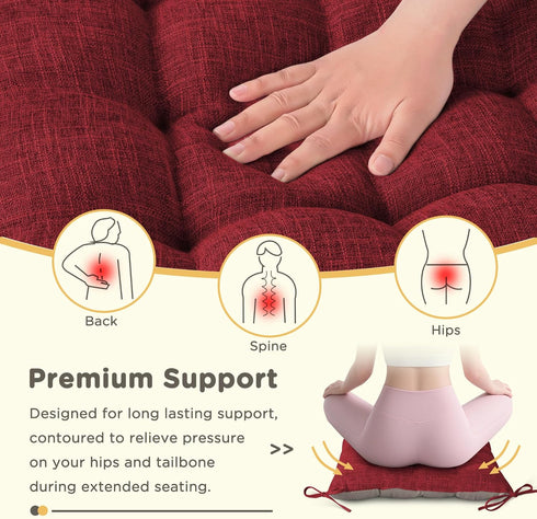 Set 1 Pack 20x20 Inch Rocking Chair Cushion Indoor Extra Large Rocking Chair Pads High Back Non Slip Textured Seat