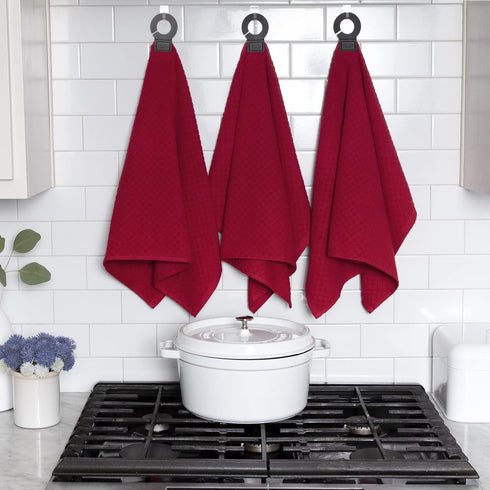 Ritz Premium Towel Hook and Hang, 2-Pack, 18" x 28", Durable Rubber Hook, Highly Absorbent Super Soft Cloths, Paprika
